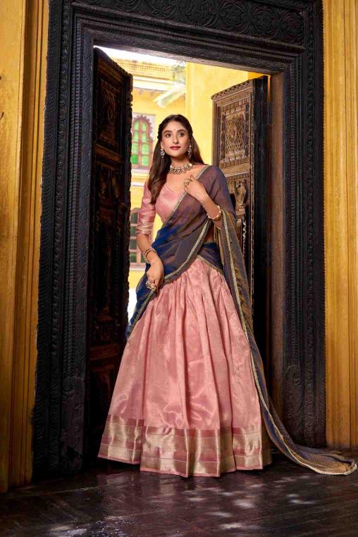 Taraa L 2025 Dupion Silk Zari Affordable lehengha choli wholesalers in Hyderabad
